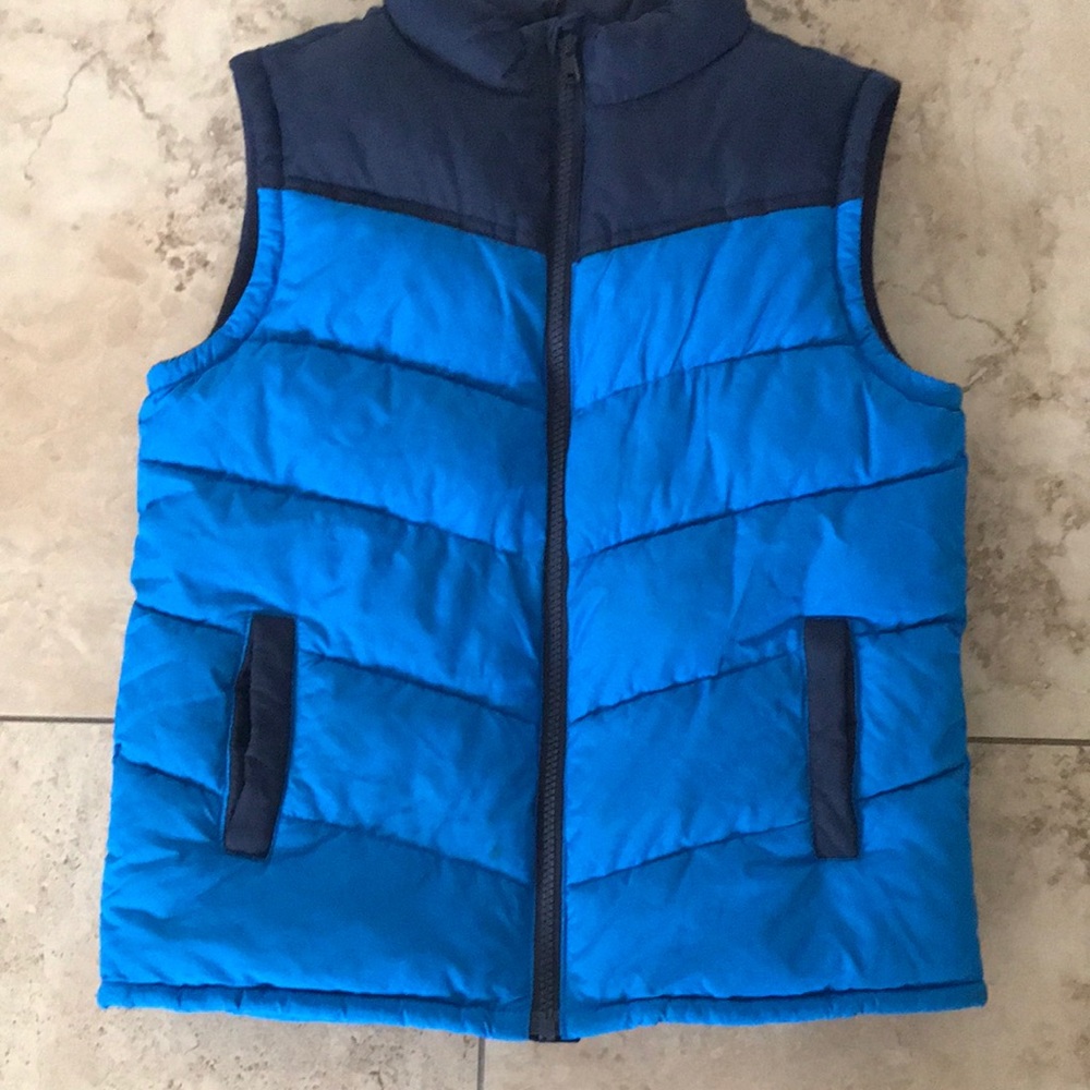 Gymboree Boys Blue Sleeveless Vest Jacket M